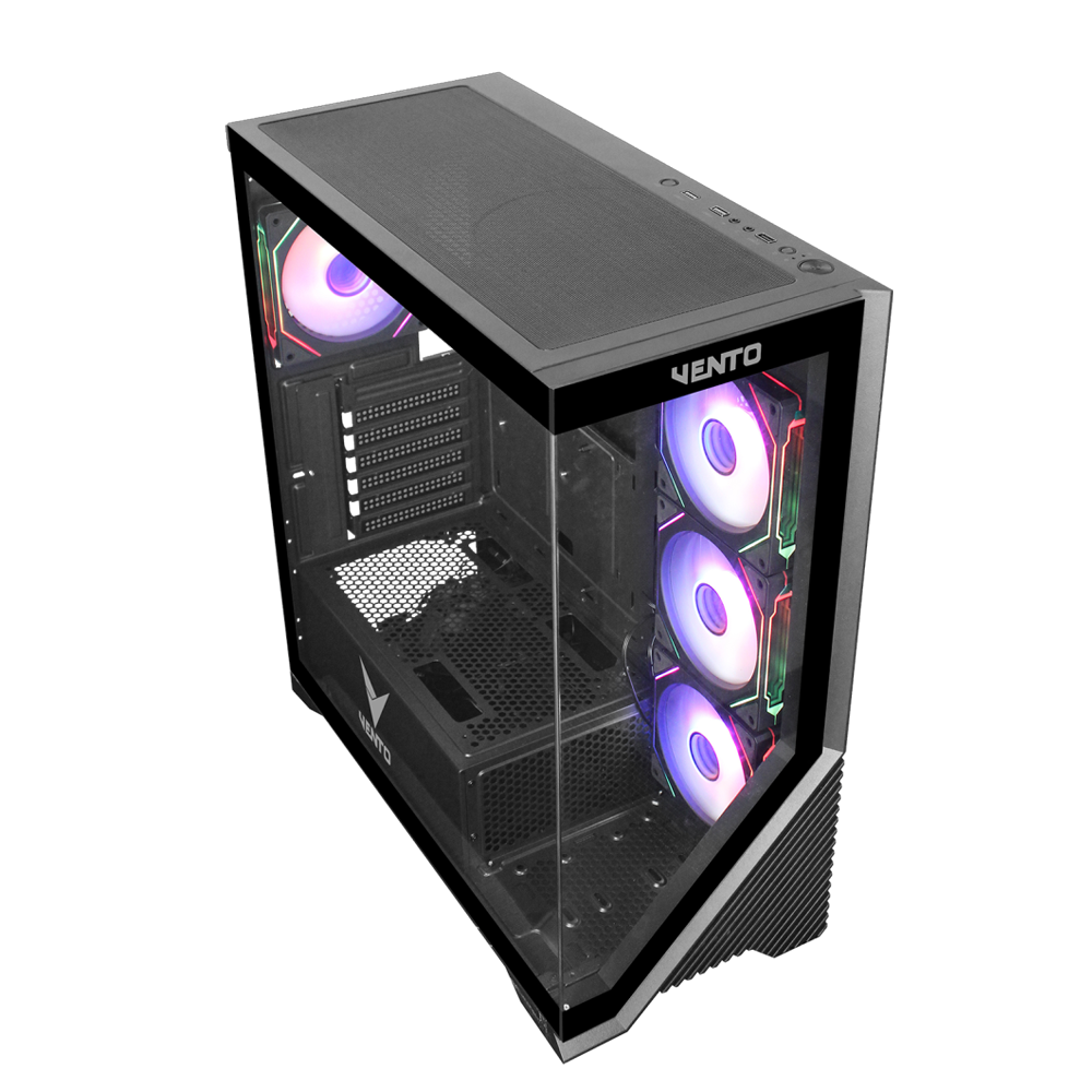 VENTO VG4202FLA 750W Temperaed Glass USB 3.0 Mesh ARGB E-ATX Tower Kasa + FSP HD2-750W GEN5 PSU
