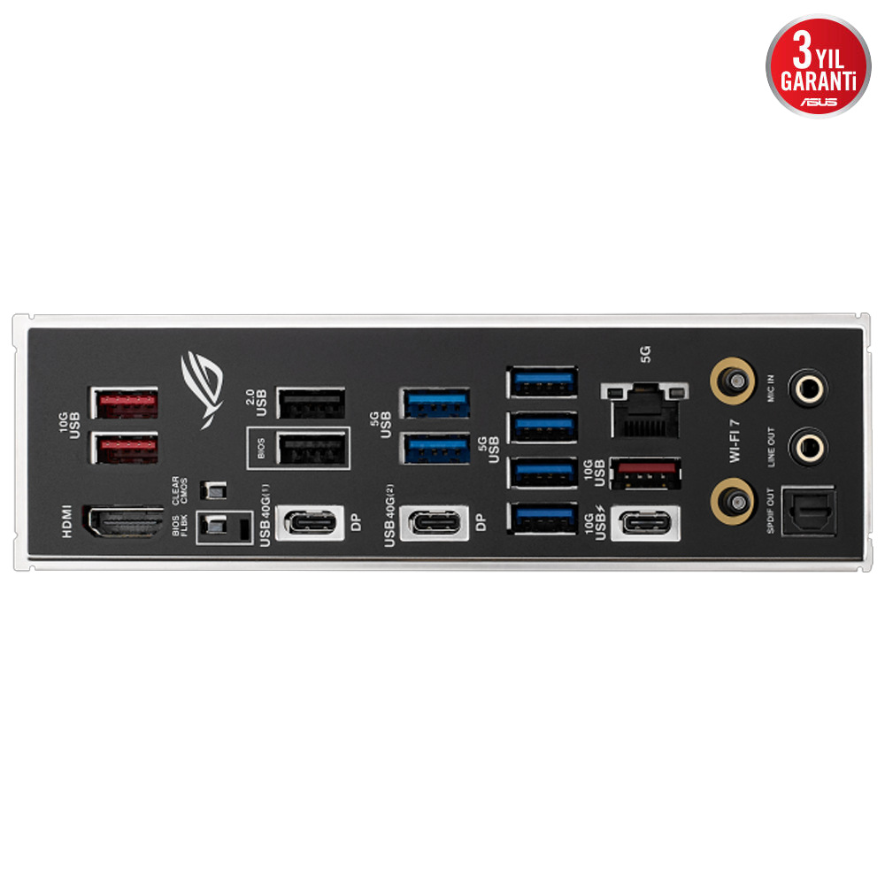 ASUS ROG STRIX X870E-H GAMING WIFI7 8000MHz OC DDR5 Soket AM5 M.2 HDMI ATX Anakart