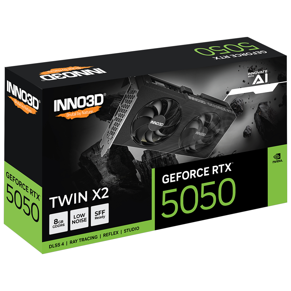 INNO3D GeForce RTX 5050 TWIN X2 8GB GDDR6 128Bit DLSS 4 Ekran Kartı