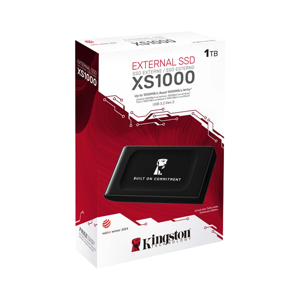 Kingston SXS1000/1000GA 1TB USB 3.2 Type-C SiyahTaşınabilir Harici SSD 1050MB Okuma/1000MB Yazma