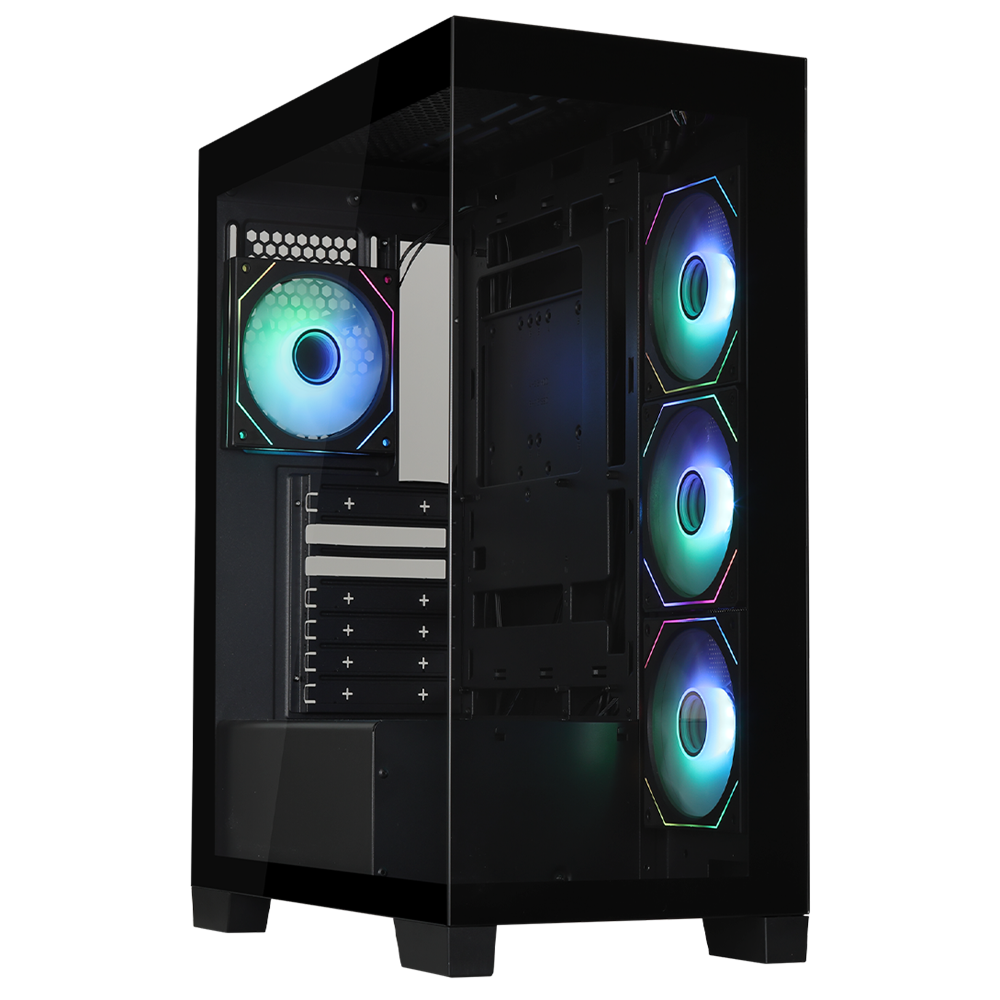 BitFenix W808 850W 80+ Bronze Tempered Glass ARGB USB 3.0 ATX Mid Tower Siyah Kasa