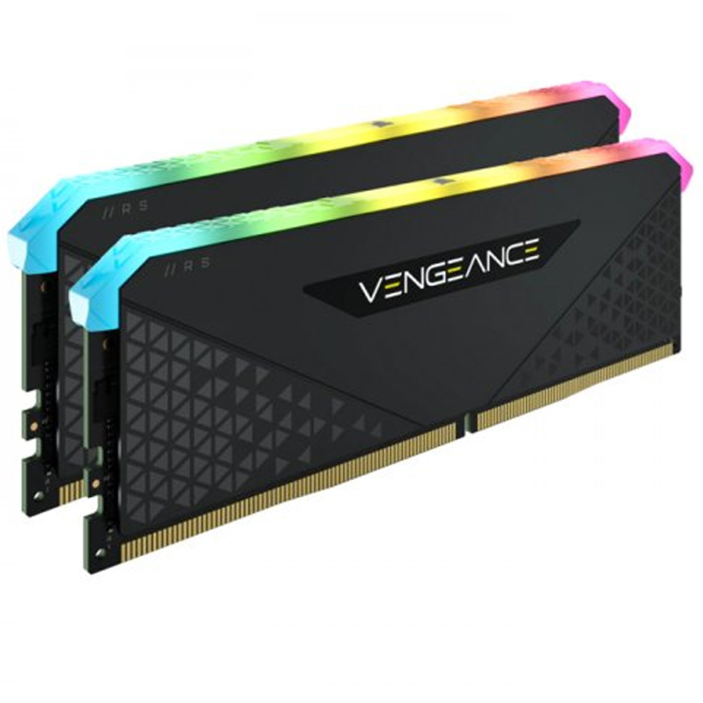 CORSAIR 16GB (2x8GB) Vengeance RGB RS Siyah 3200MHz C16 DDR4 Dual Kit Ram