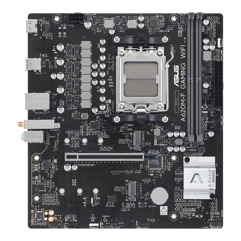 ASUS PRIME A620M-F GAMING WIFI 8000MHz DDR5 Soket AM5 M.2 HDMI mATX Anakart