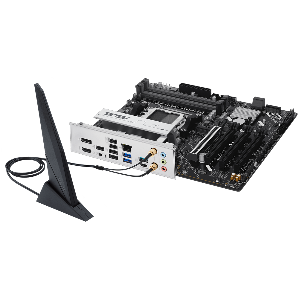 ASUS B850M MAX GAMING WIFI 8000MHz DDR5 Soket AM5 M.2 HDMI DP mATX Anakart