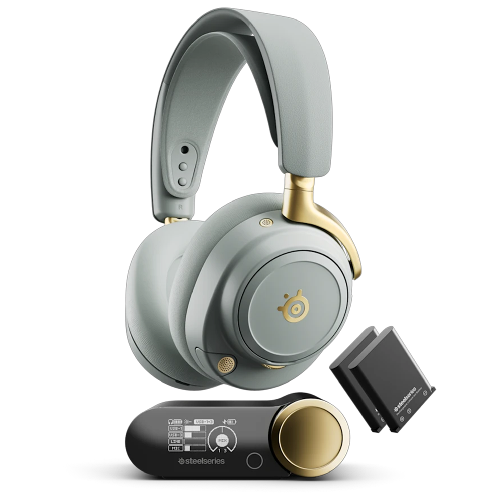 Steelseries Arctis Nova Elite Kablosuz Sage Gold Gaming Kulaklık