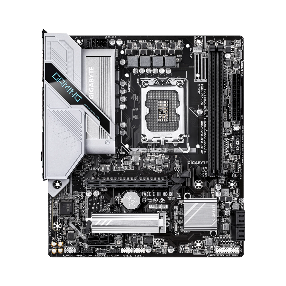 GIGABYTE H810M GAMING WIFI6 6400MHz OC DDR5 Soket 1851 M.2 HDMI DP mATX Anakart