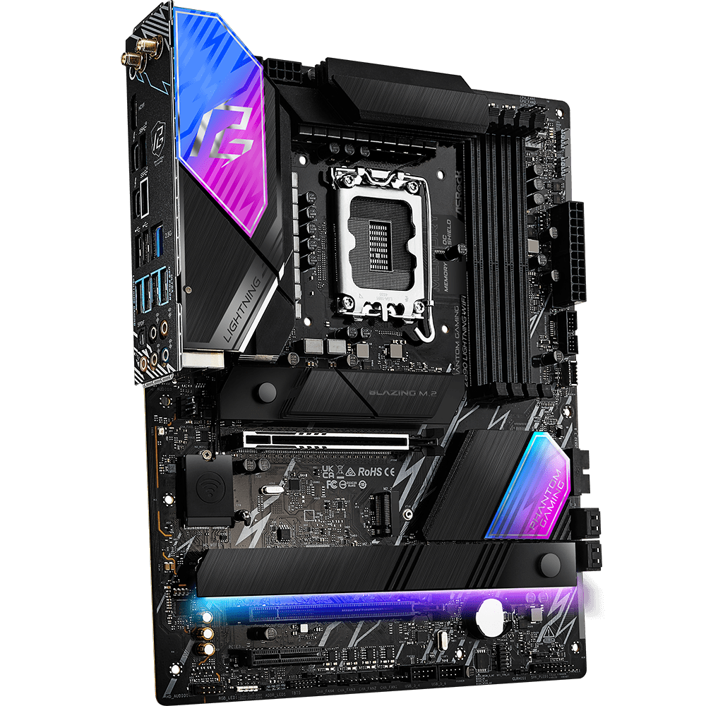 ASROCK Z890 LIGHTNING WIFI 9466MHz OC DDR5 Soket 1851 WIFI7 M.2 HDMI Thunderbolt 4 ATX Anakart