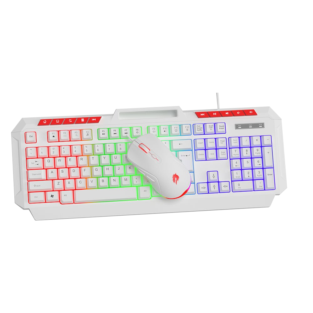 GameBooster KM-11W Knight Beyaz Klavye Mouse Set