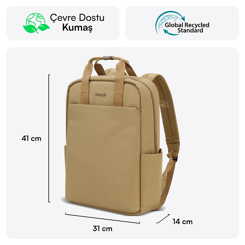 MACK MCE-1523 15.6 NOVA Eco Camel Notebook Sırt Çantası 