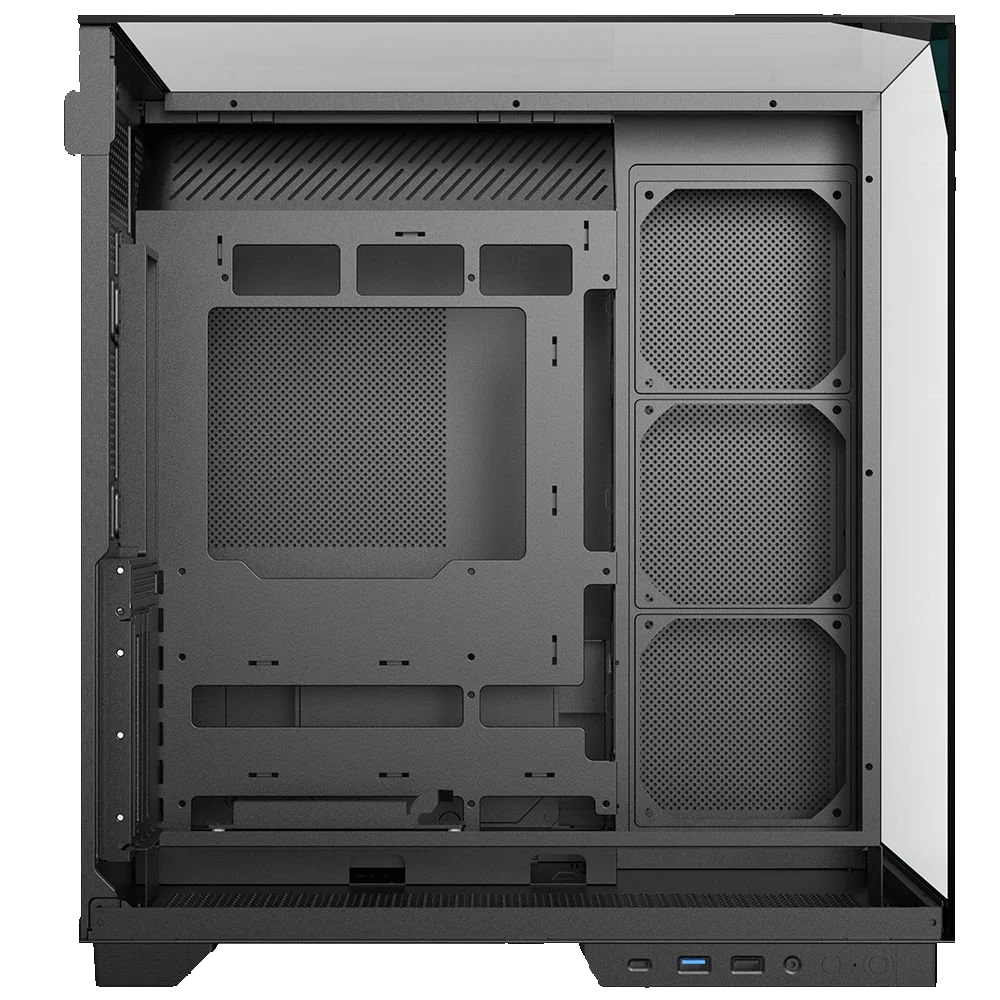 PowerBoost ECLIPSE USB 3.0 USB-C Tempered Glass 8x ARGB Fanlı ATX Mid Tower Siyah Gaming Kasa 