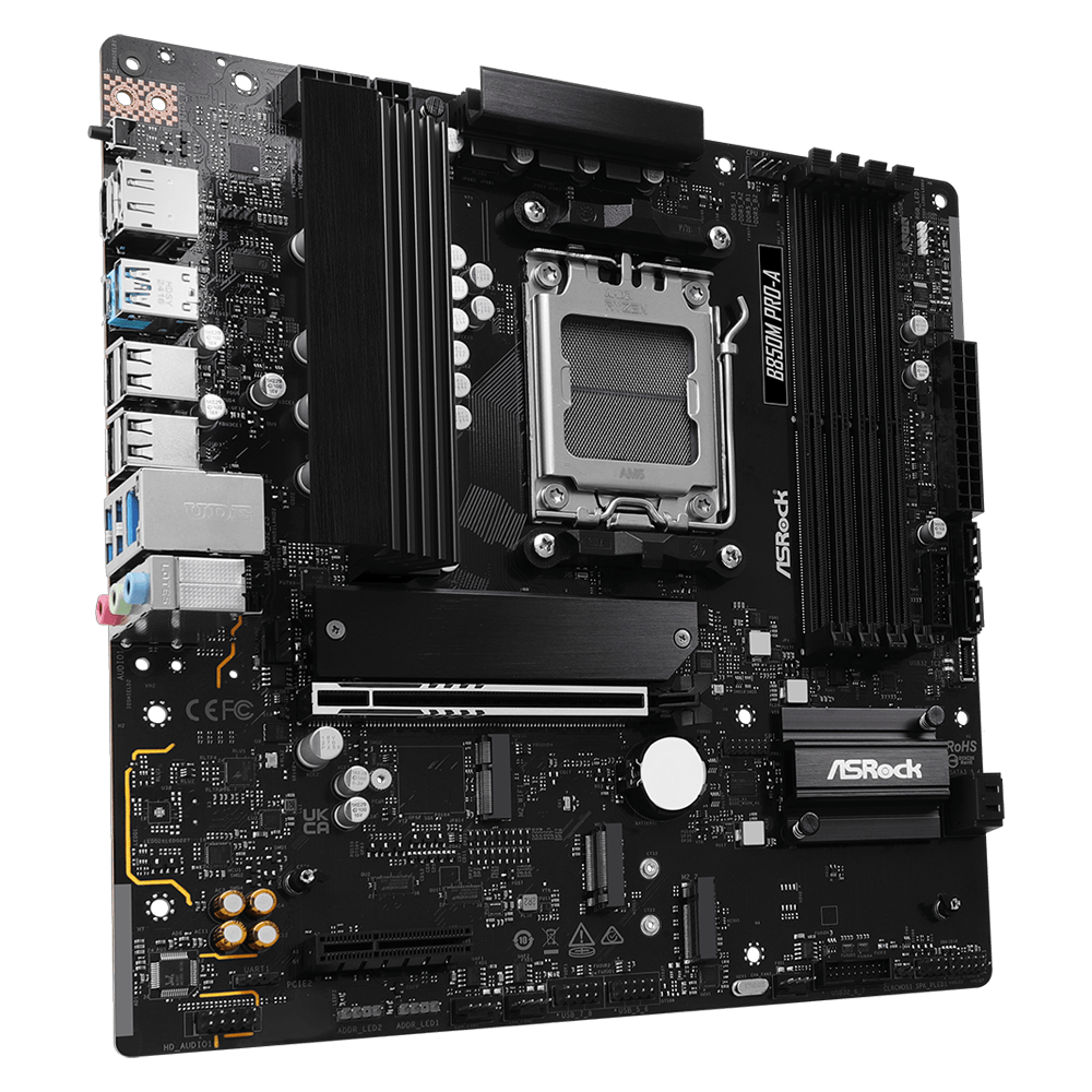 ASROCK B850M PRO-A 8000MHz DDR5 Soket AM5 M.2 USB 3.2 HDMI mATX Anakart