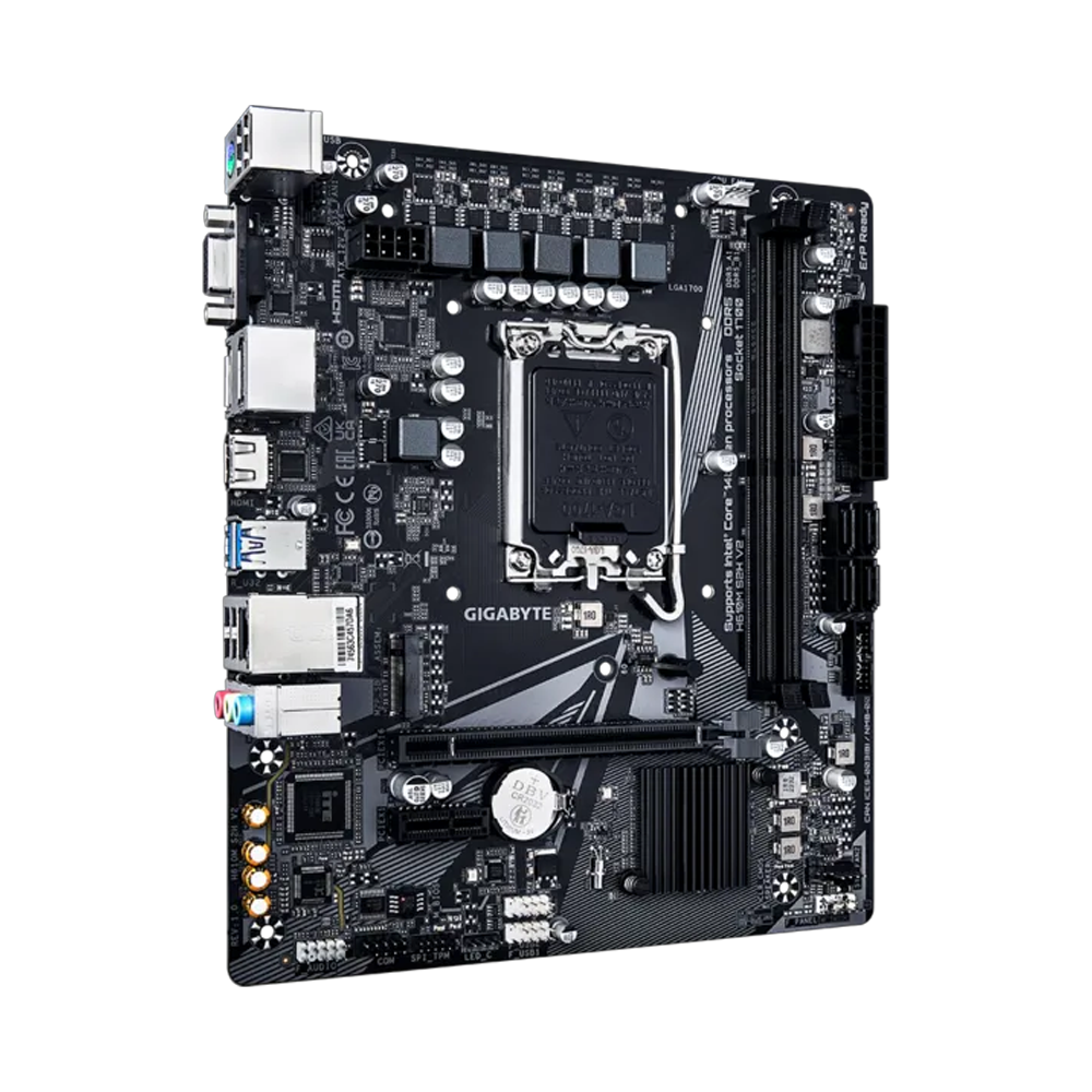 GIGABYTE H610M S2H V2 5600MHz DDR5 Soket 1700 M.2 HDMI DP D-Sub mATX Anakart
