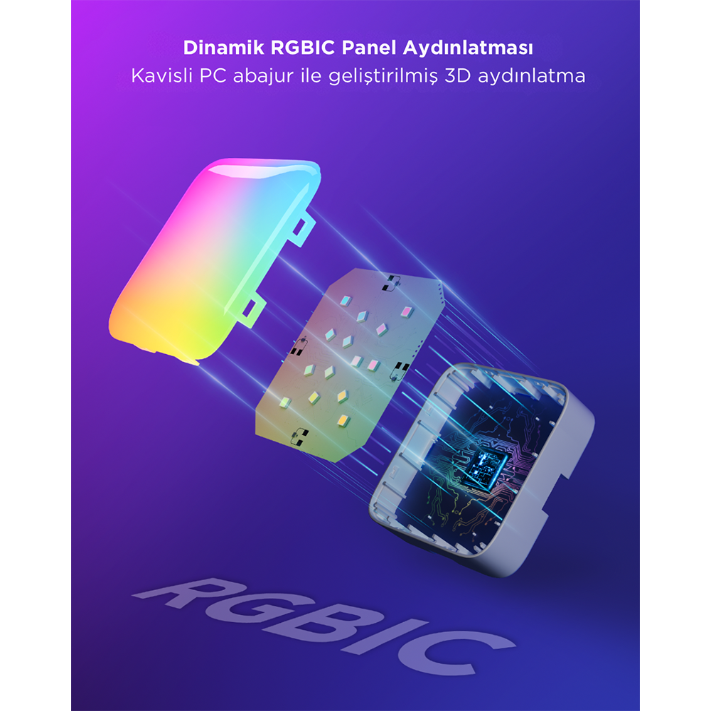 Govee Mini Panel Gaming 10 Parça LED Duvar Aydınlatması