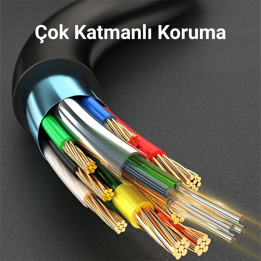 VegGeig 48 Gbps 8K/60Hz 4K/120Hz Fiber Optik HDMI 2.1 Kablo 60 Metre