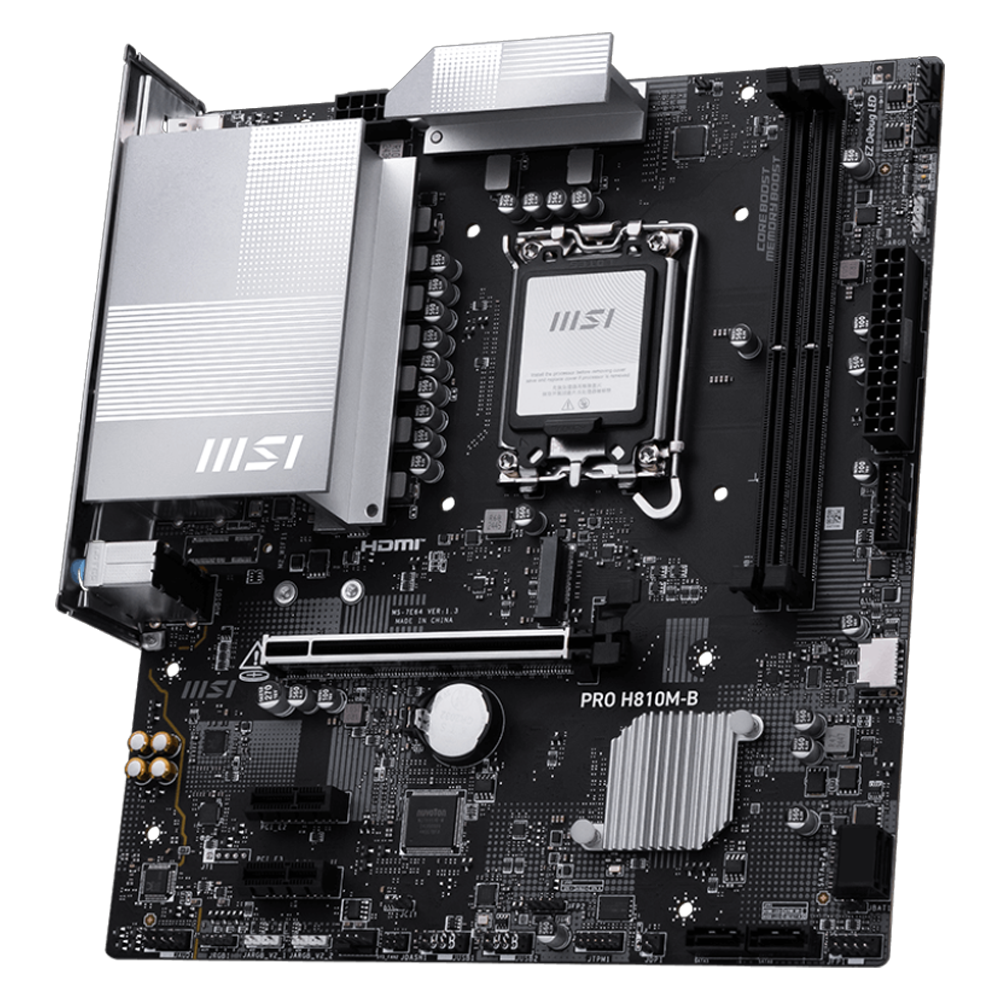 MSI PRO H810M-B 6400MHz OC DDR5 Soket 1851 M.2 HDMI DP USB-C mATX Anakart