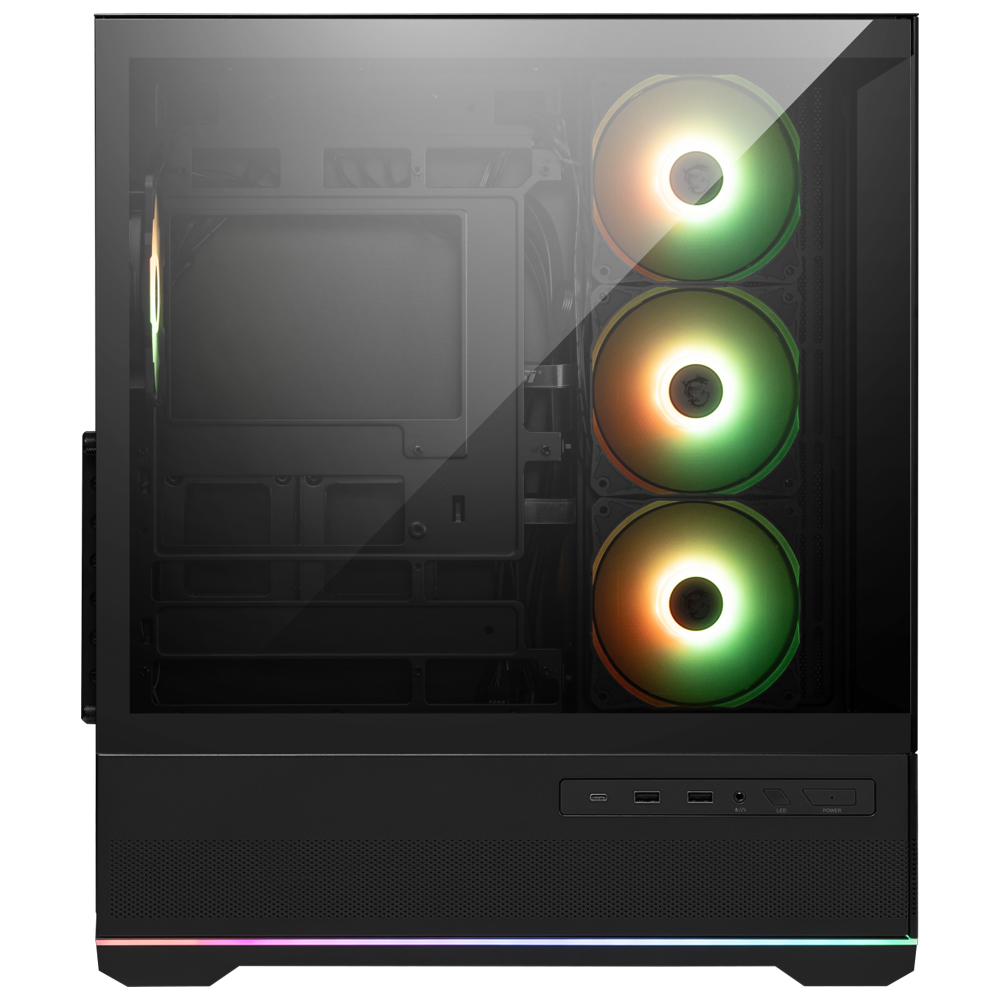 MSI MAG PANO 110R PZ Tempered Glass ARGB Fan USB 3.2 Siyah ATX Mid Tower Bilgisayar Kasası