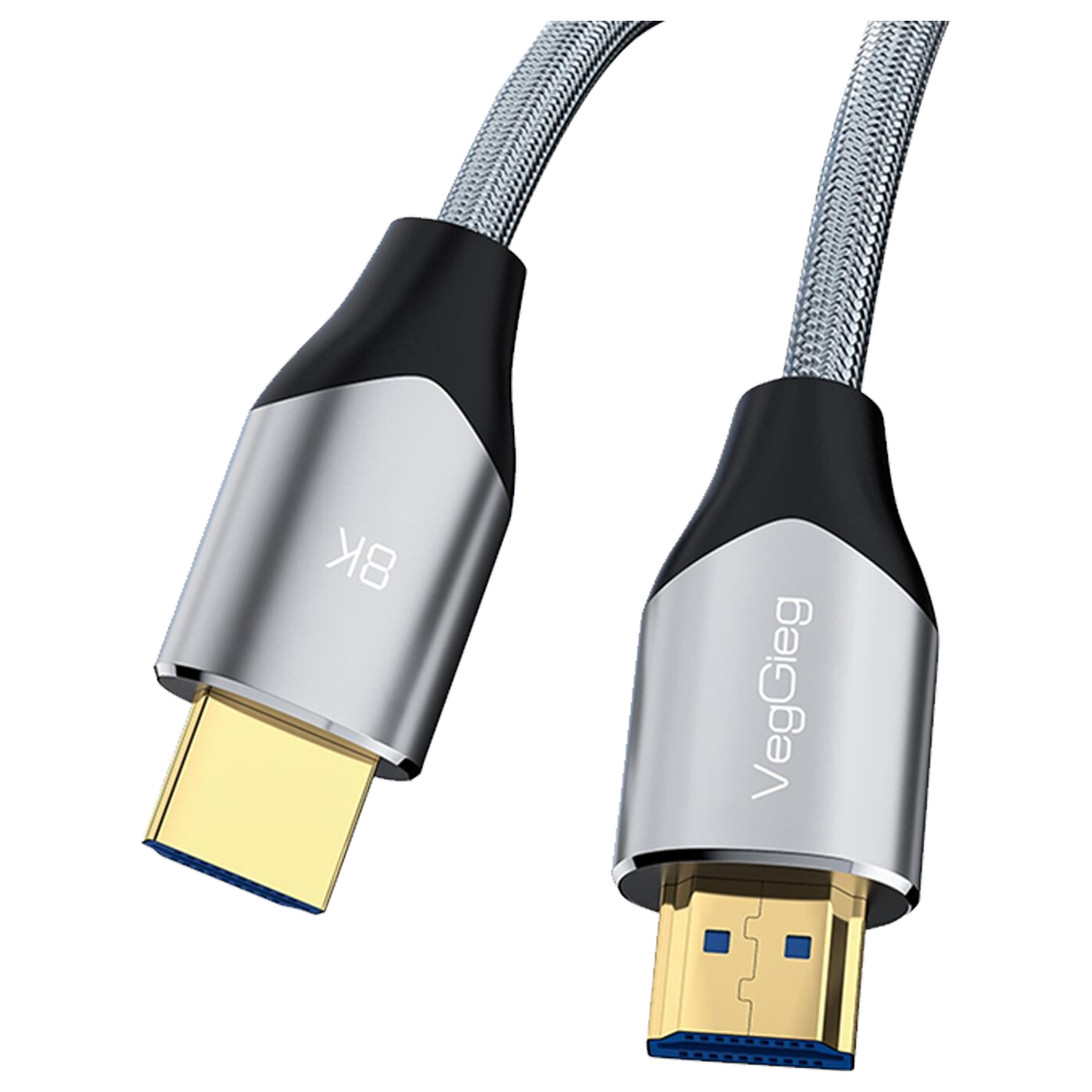 VegGieg 48Gbps HDR 8K 60Hz HDMI 2.1 Örgülü Kablo 2 Metre