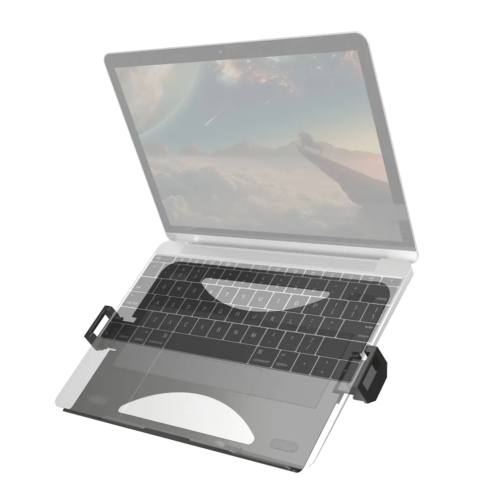 EXVEGA EX789 Ayarlanabilir Siyah Aliminyum Vesa Bağlantılı Monitor Kolu Uyumlu Laptop Standı