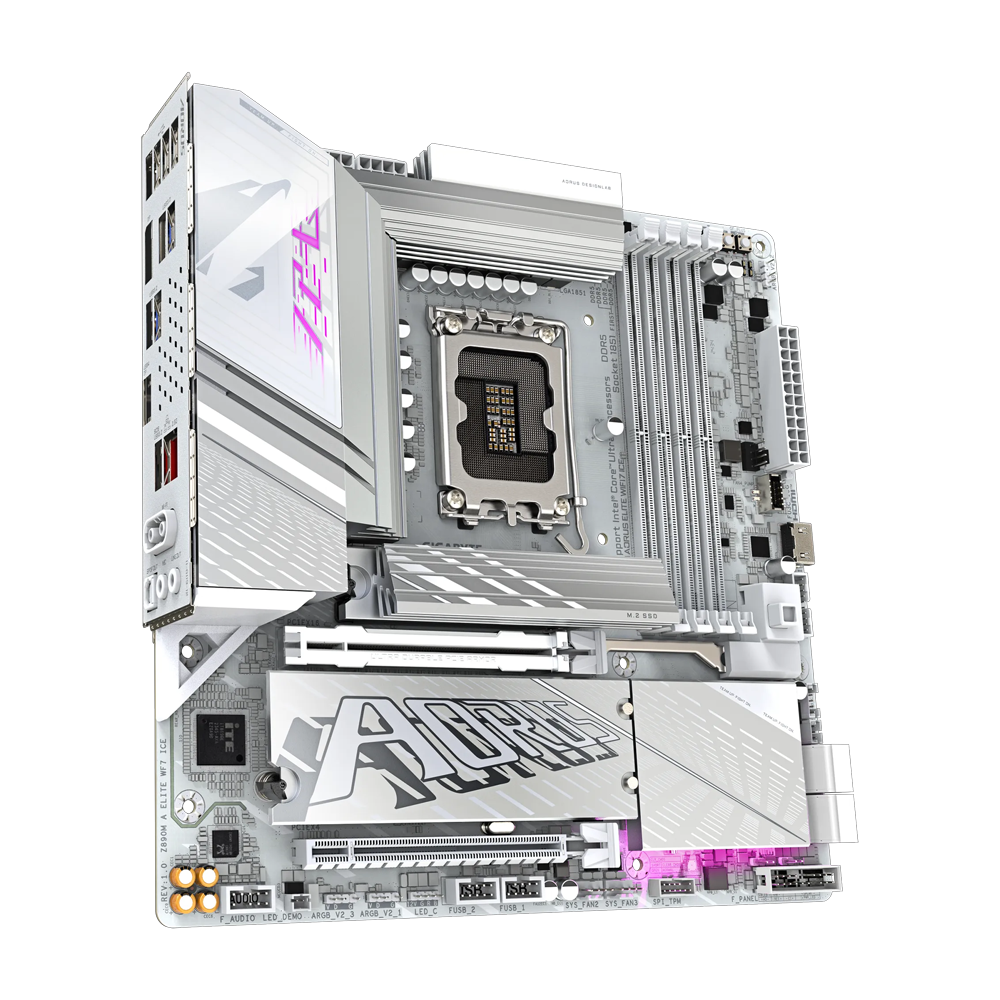 GIGABYTE Z890M AORUS ELITE WIFI7 ICE 9200MHz OC DDR5 Soket 1851 M.2 HDMI DP Thunderbolt 5 mATX Anakart