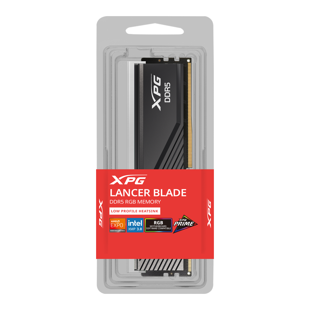 XPG Lancer Blade 16GB (1x16GB) RGB 6000MHz CL36 INTEL XMP/ AMD EXPO DDR5 Siyah Single Kit Ram