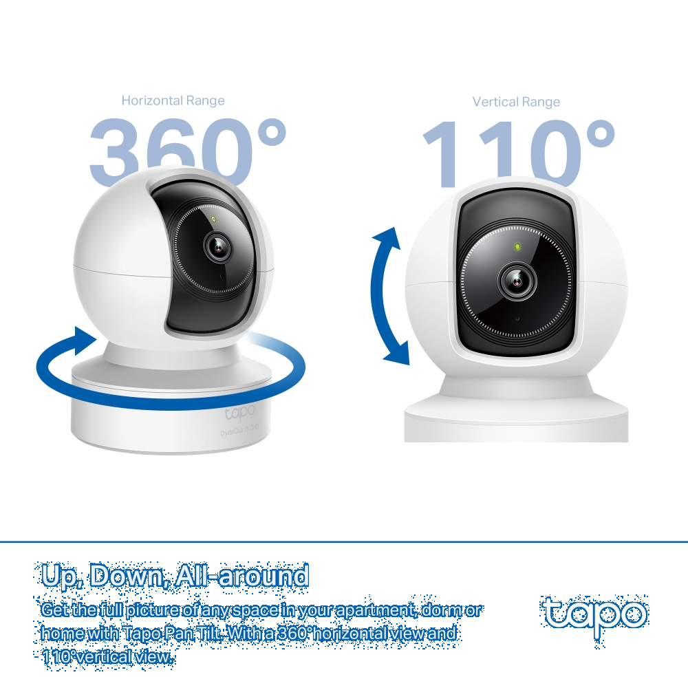 TP-LINK Tapo C222 Yatay ve Dikey Yapay Zeka Destekli Ev Güvenliği Wi-Fi IP Kamera