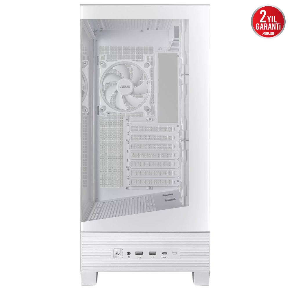 ASUS A31 PLUS Tempered Glass ARGB Beyaz USB 3.2 ATX Mid Tower Kasa