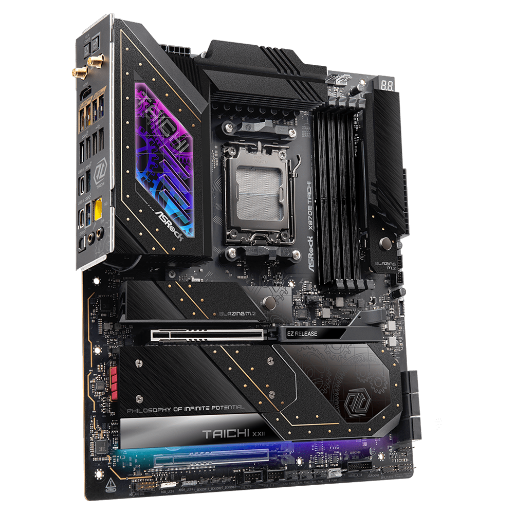 ASROCK X870E Taichi 8200MHz DDR5 Soket AM5 M.2 USB 3.2 HDMI E-ATX Anakart