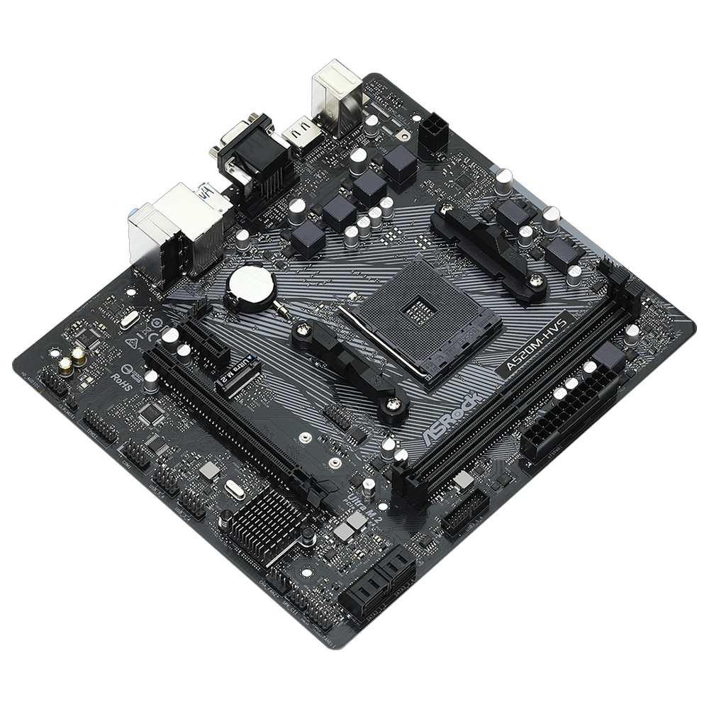 ASROCK A520M-HVS 3200MHz DDR4 Soket AM4 M.2 USB 3.2 HDMI mATX Anakart
