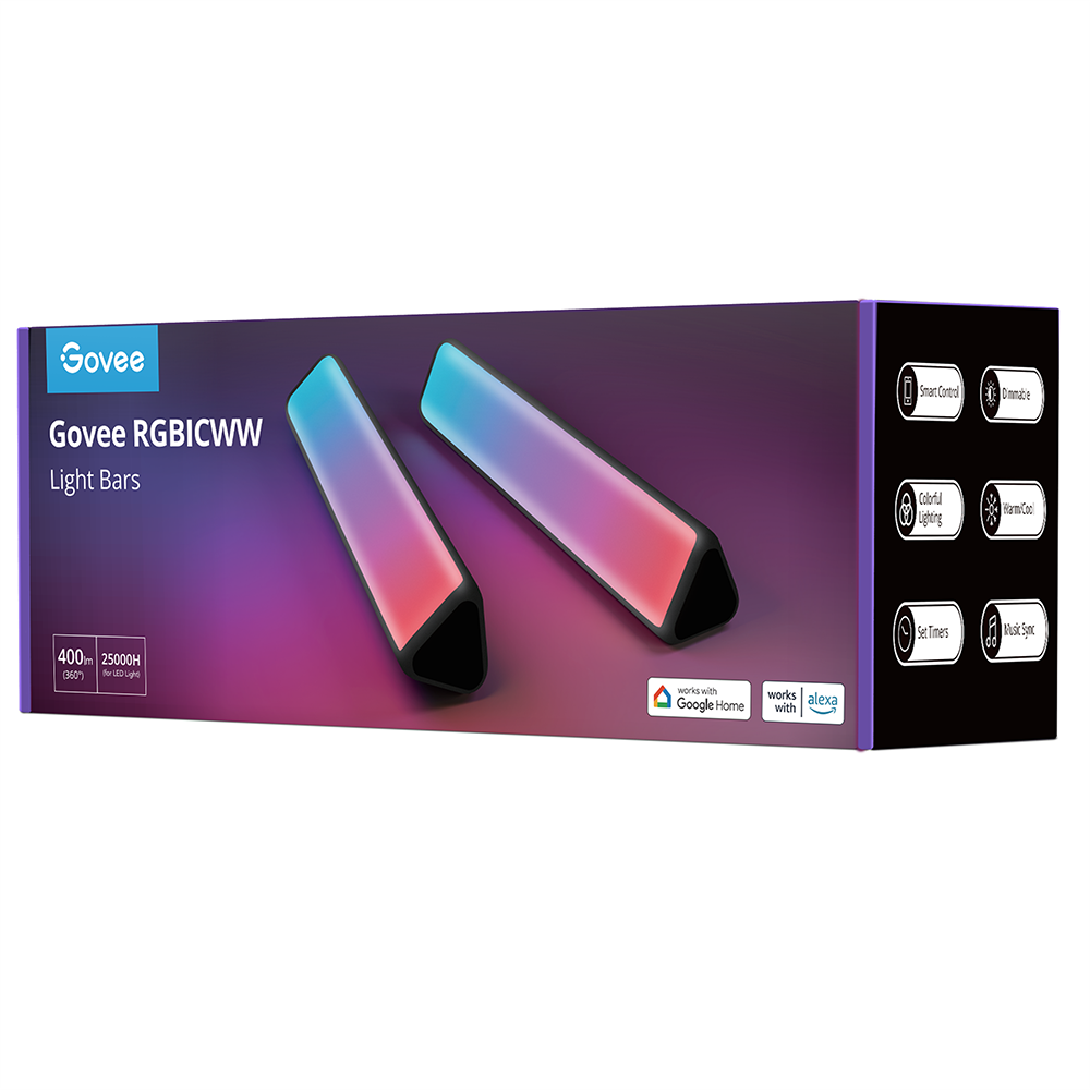 GOVEE RGBICWW WiFi+BT 2'li Flow Plus Bar