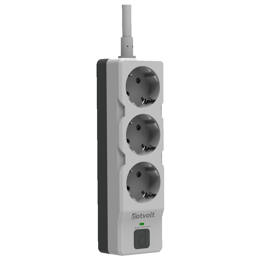 DOTVOLT SURGE HUNTER 1.5m Kablo 1050 Joule 3 lü Akım Korumalı Priz