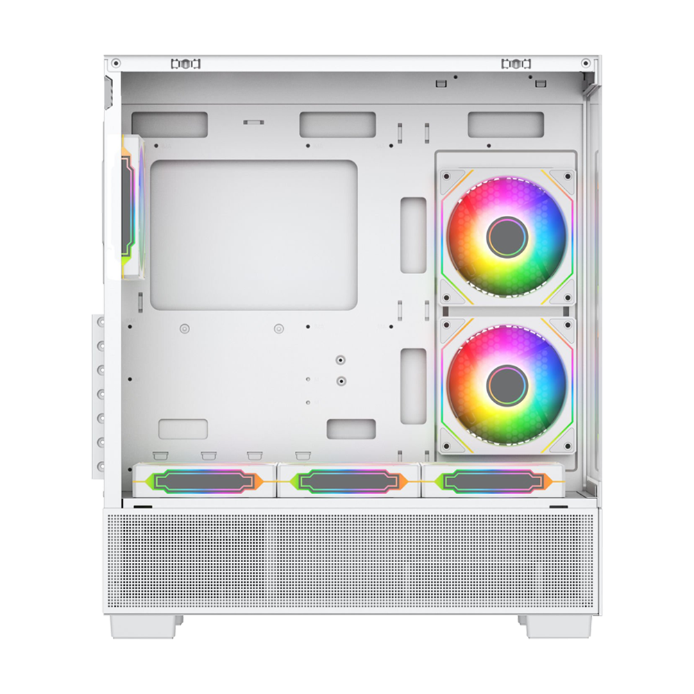 PowerBoost PB-PBE6075W 750W 80+ Bronze 6*12cm ARGB Fanlı USB 3.0 ATX Mid Tower Beyaz Gaming Kasa