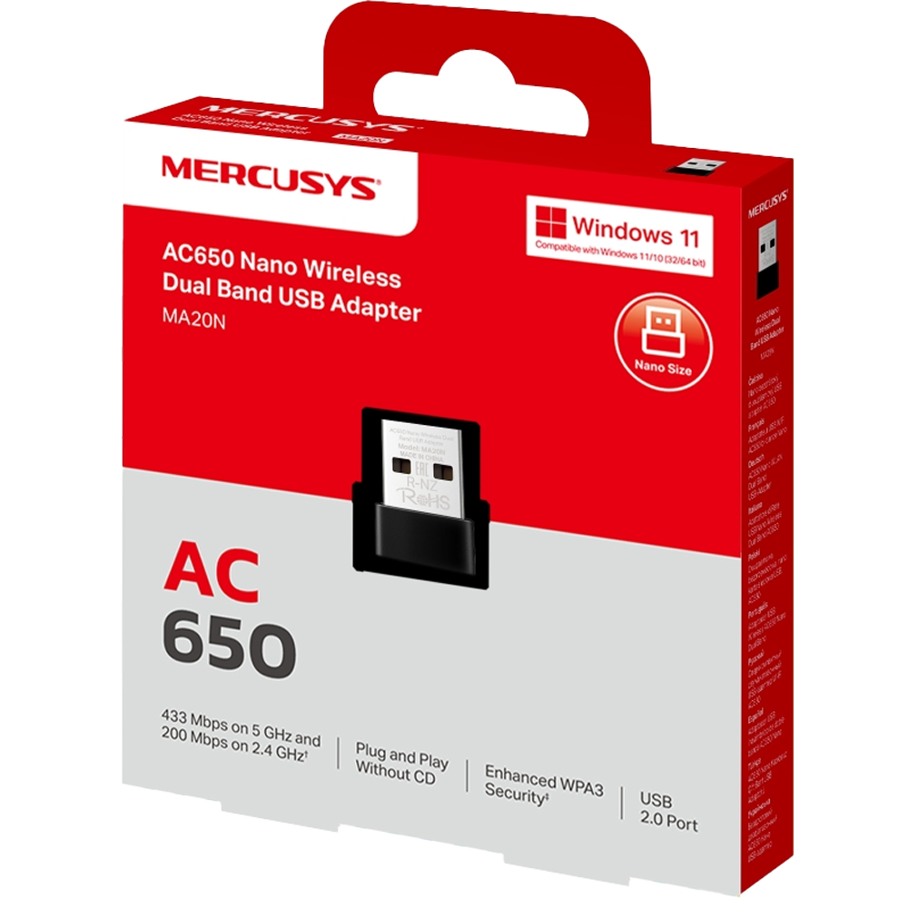 Mercusys MA20N Wireless Nano USB Adaptör