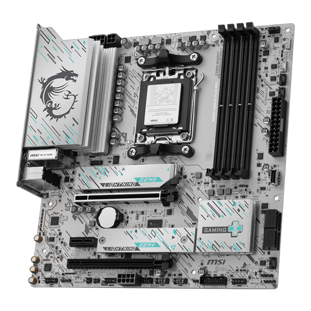 MSI B850M GAMING PLUS WIFI 8200MHz(OC) DDR5 Soket AM5 M.2 HDMI USB-C mATX Anakart