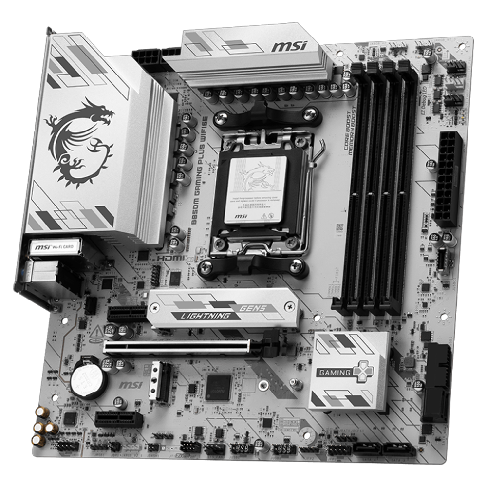 MSI B850M GAMING PLUS WIFI6E 8200MHz(OC) DDR5 Soket AM5 M.2 HDMI USB-C mATX Anakart