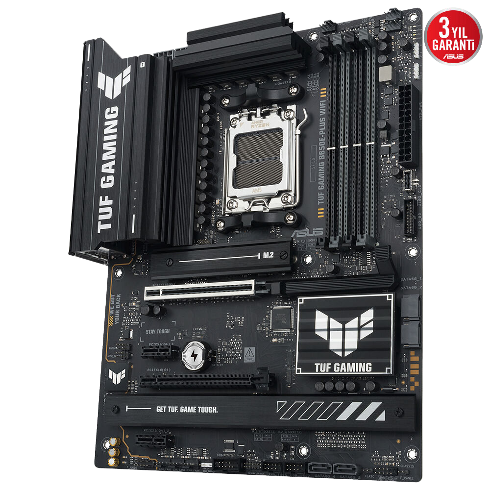 ASUS TUF GAMING B650E PLUS WIFI 8000MHz OC DDR5 Soket AM5 M.2 HDMI DP mATX Anakart