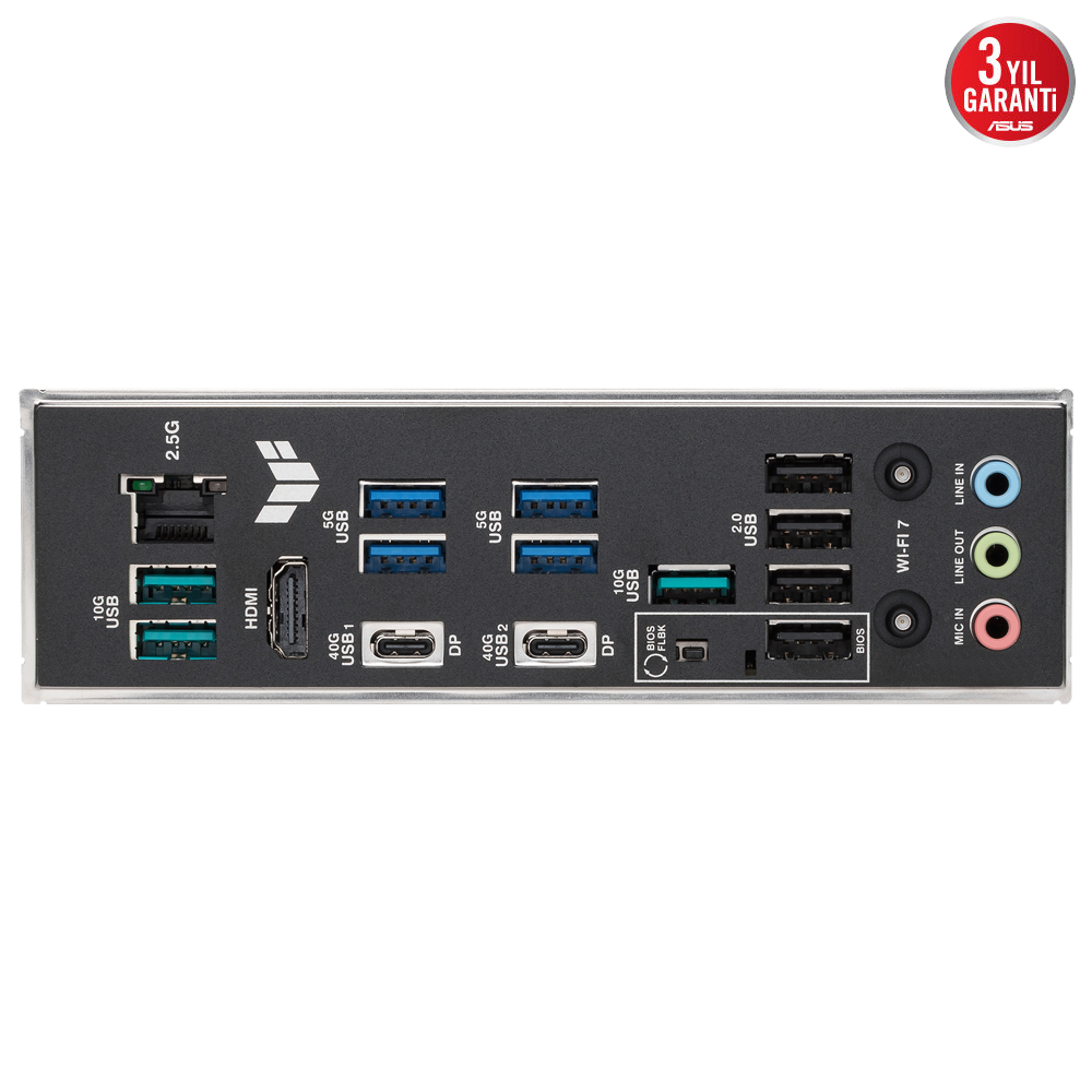 ASUS TUF GAMING X870E-PLUS WIFI7 8000MHz OC DDR5 Soket AM5 M.2 HDMI ATX Anakart