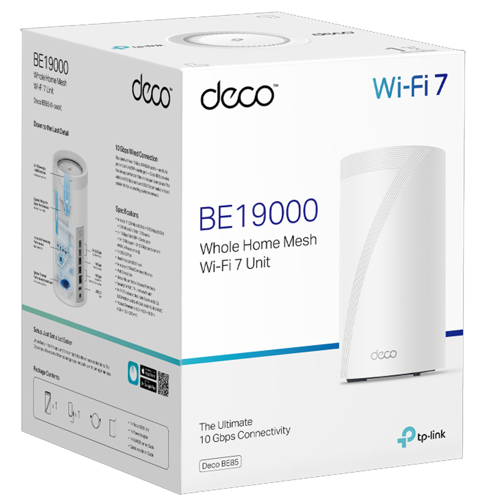 TP-LINK DECO BE85 BE19000 Mesh WiFi 7 Sistemi
