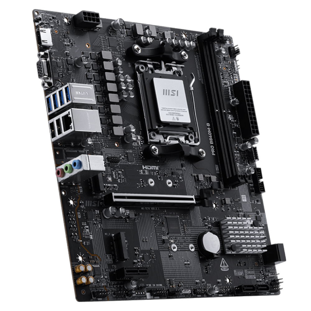 MSI PRO B840M-B 8000MHz OC DDR5 Soket AM5 M.2 USB-C HDMI ATX Anakart