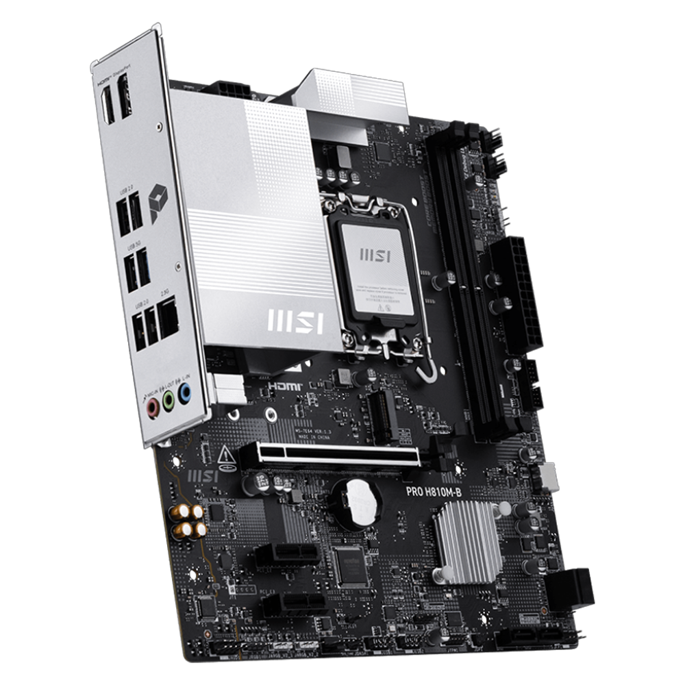 MSI PRO H810M-B 6400MHz OC DDR5 Soket 1851 M.2 HDMI DP USB-C mATX Anakart