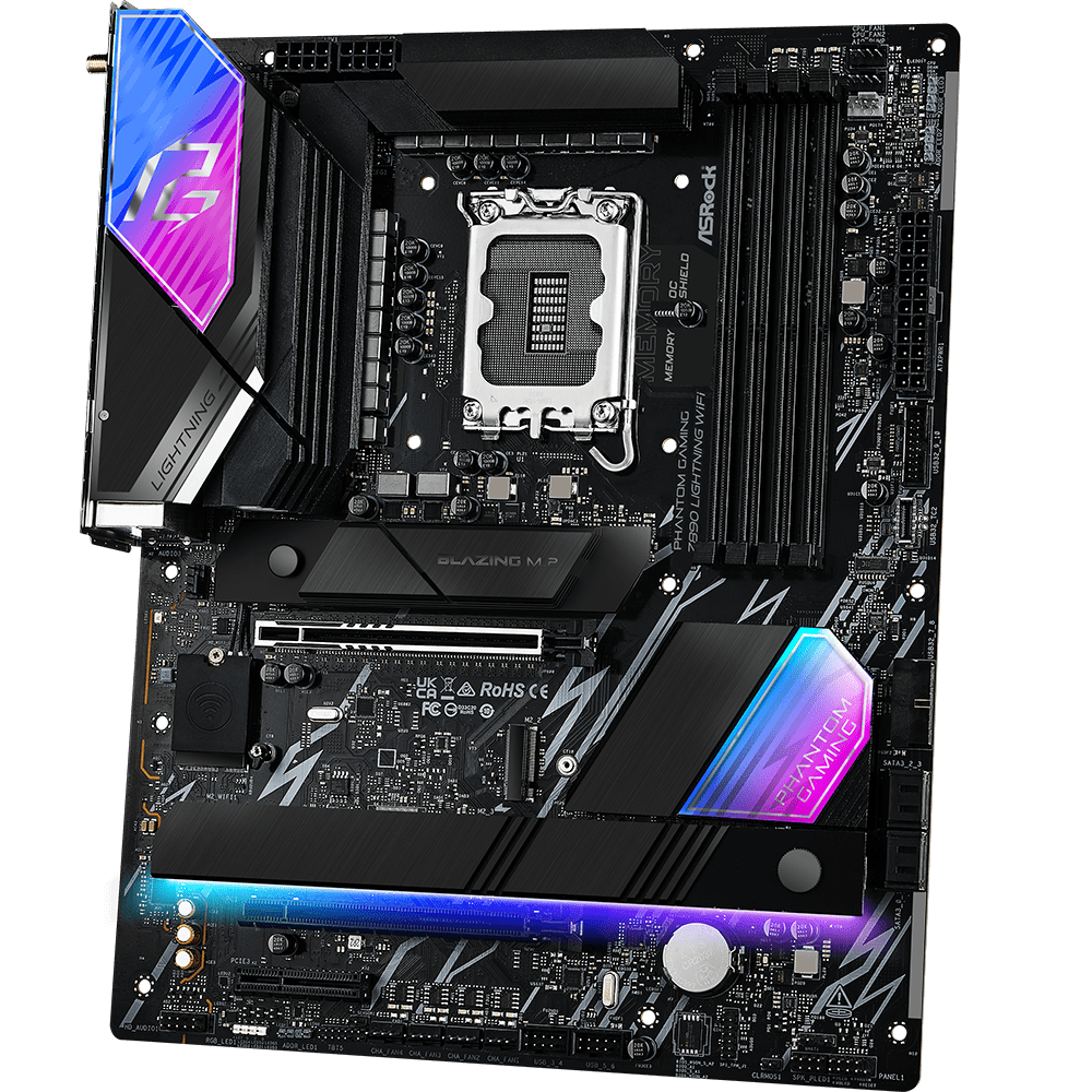 ASROCK Z890 LIGHTNING WIFI 9466MHz OC DDR5 Soket 1851 WIFI7 M.2 HDMI Thunderbolt 4 ATX Anakart
