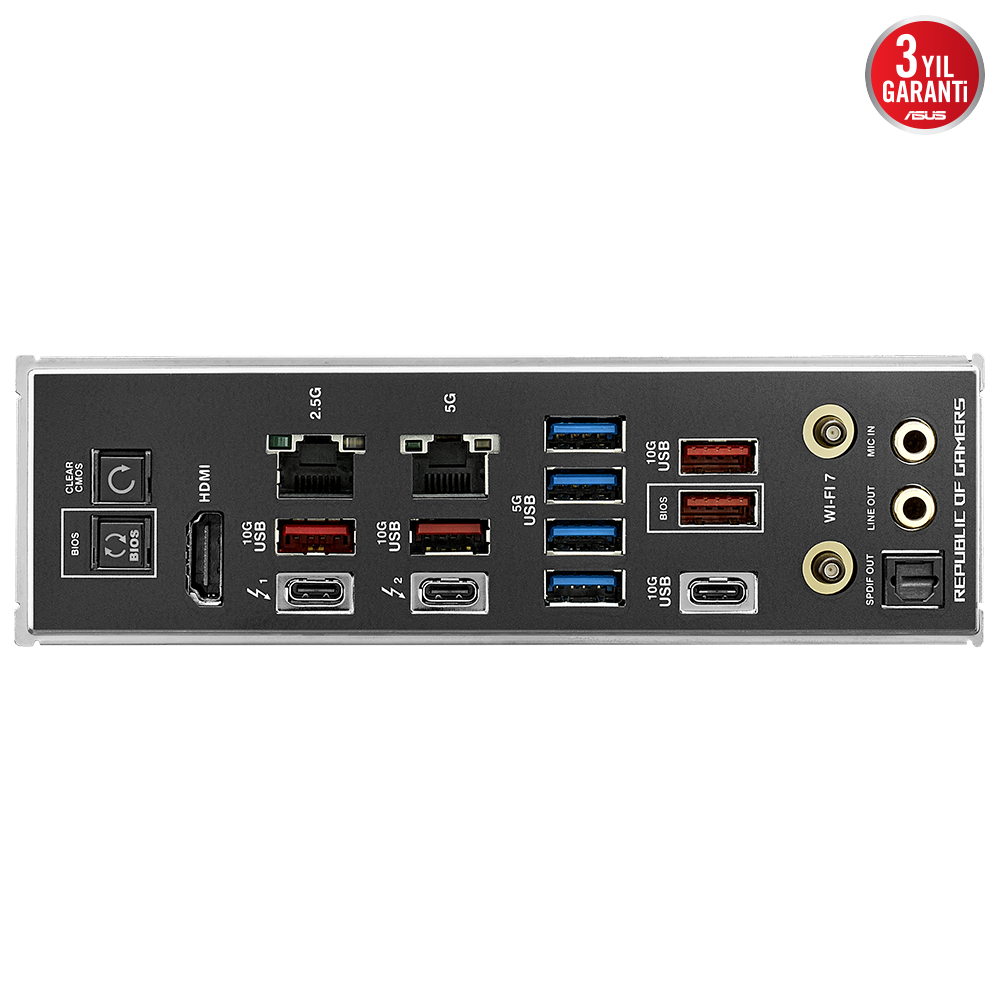ASUS ROG MAXIMUS Z890 HERO BTF 9200MHz OC WiFi 7 DDR5 Soket 1851 M.2 HDMI Thunderbolt 4 ATX Anakart