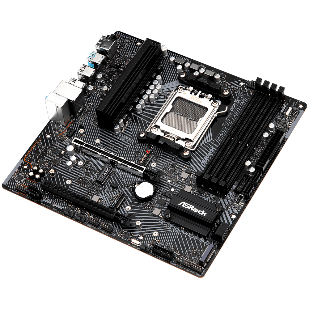 ASROCK B650M PG LIGHTNING 7200MHz(OC) DDR5 Soket AM5 HDMI DP M.2 mATX Anakart
