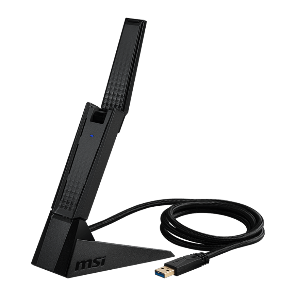 MSI AXE5400 5400 Mbps 2.4GHz/5GHz/6GHz WİFİ 6E USB Adaptör