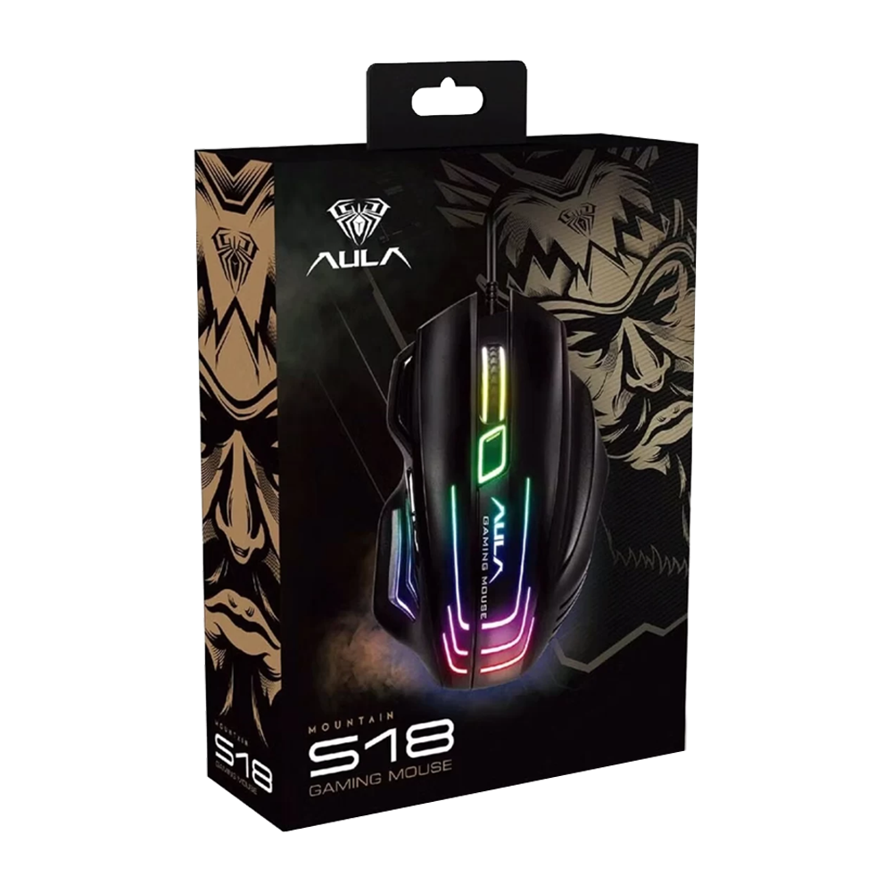 Aula S18 6400 DPI 1000Hz Siyah Kablolu Gaming Mouse