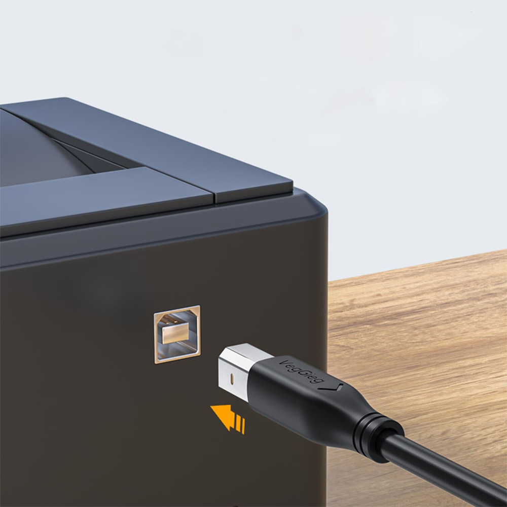 VegGieg USB B Printer Tarayıcı Yazıcı Data Kablosu 3 Metre