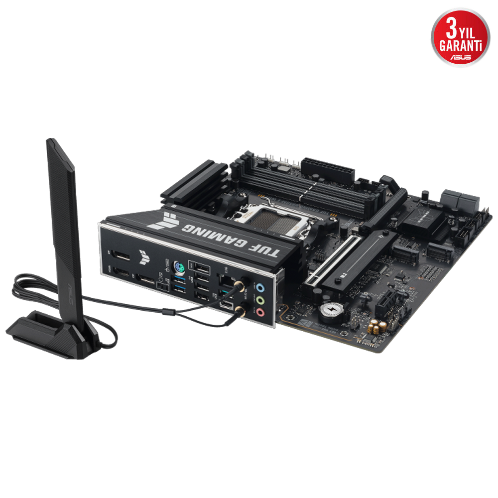 ASUS TUF GAMING B850M-E WIFI 8000MHz OC DDR5 Soket AM5 M.2 HDMI DP mATX Anakart