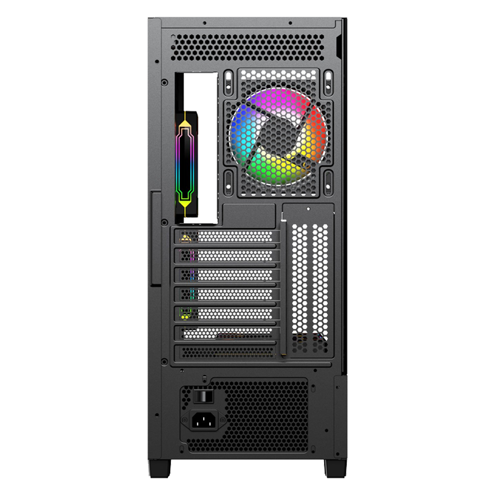 PowerBoost PB-PBE6075W 750W 80+ Bronze 6*12cm ARGB Fanlı USB 3.0 ATX Mid Tower Siyah Gaming Kasa