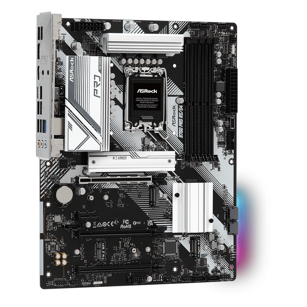 ASROCK B760 PRO RS D4 5333MHz(OC) DDR4 Soket 1700 M.2 HDMI DP ATX Anakart