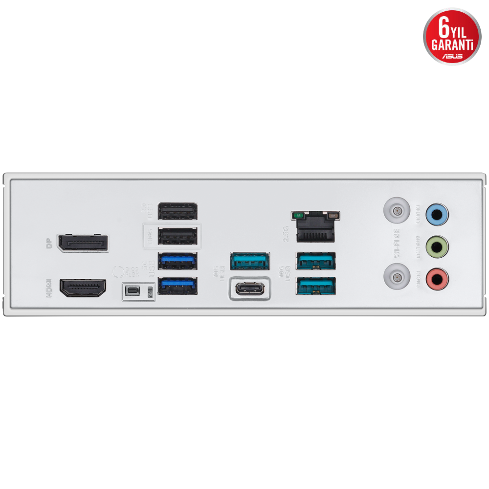 ASUS B650E MAX GAMING WIFI WHITE 8000MHz (OC) DDR5 Soket AM5 M.2 HDMI DP ATX Anakart