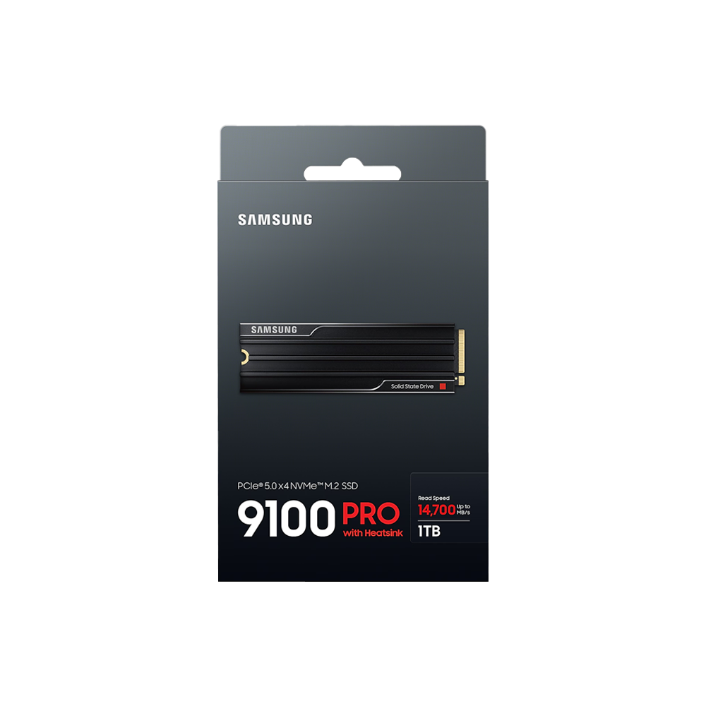 SAMSUNG 1TB 9100 PRO Gen5 Heatsink NVMe M.2 SSD 14.700MB Okuma / 13.300MB Yazma